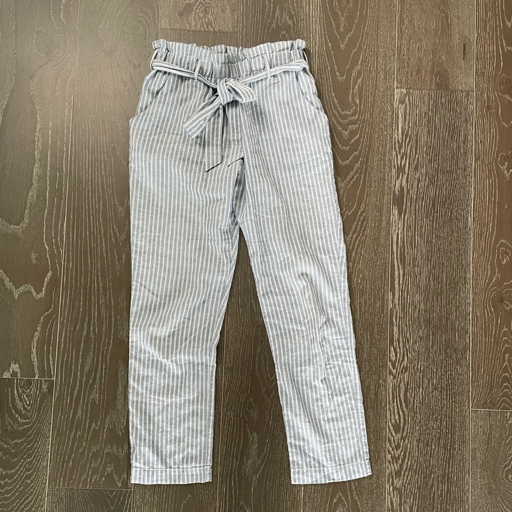 Free people paper bag bow tie pants